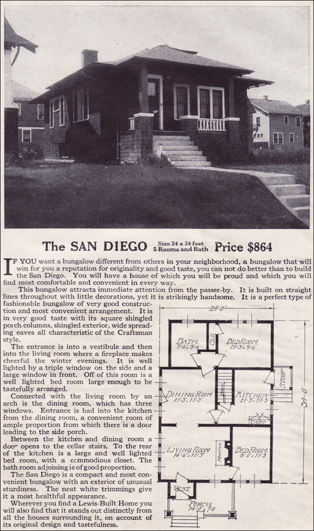 1916 Lewis-Built Homes - The San Diego