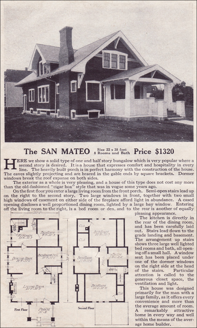 1916 Lewis-Built Homes - The San Mateo
