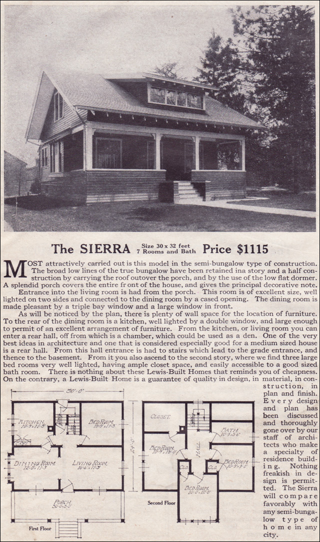 1916 Lewis-Built Homes - The Sierra