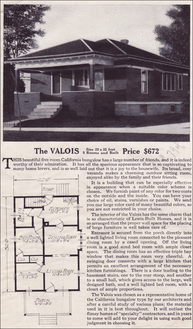 1916 Lewis-Built Homes - The Valois