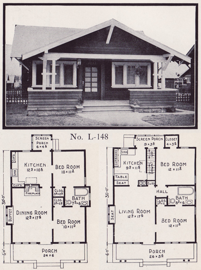 1920s House  Plans  by the E W Stillwell Co Side 